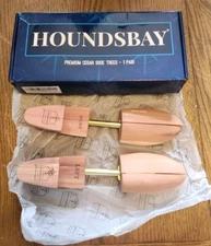 HOUNDSBAY Men’s SM Premium Cedar Shoe Trees Adjustable Split Toe Size Small NEW