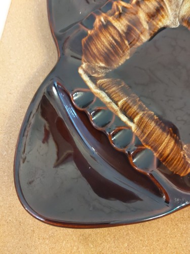 Vtg Pfatlzgraff Brown Drip Ashtray #618 - Picture 2 of 10