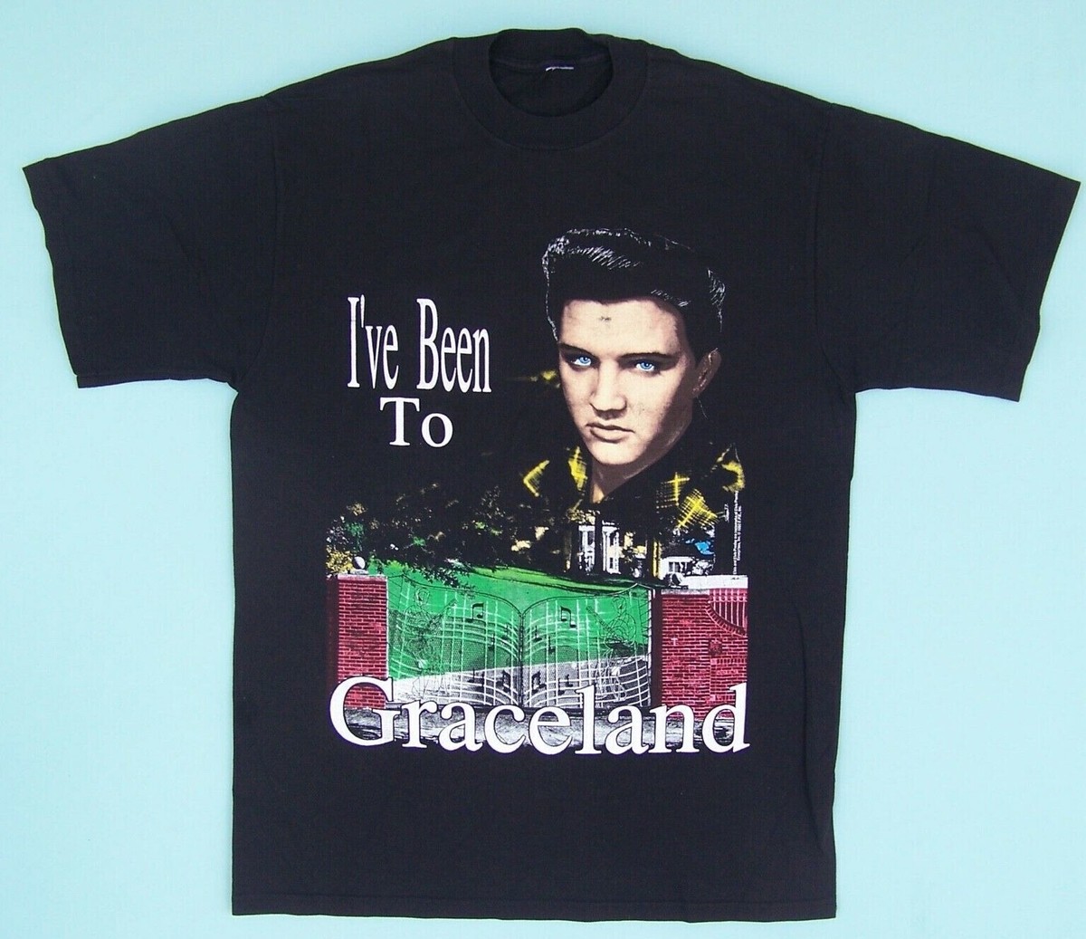 【DEARMINE】Elvis Long T-Shirt VTG 1992 ELVIS PRESLEY I'VE BEEN TO GRACELAND T SHIRT LARGE