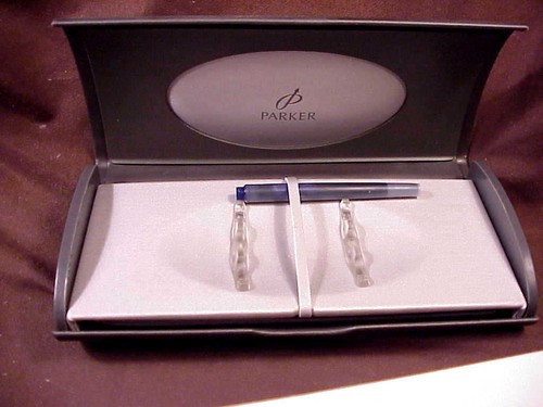 * PARKER SONNET ATHENS FOUNTAIN PEN, ALL GP , 18K NIB, FRANCE, CF/CV, 1998 - Picture 12 of 12