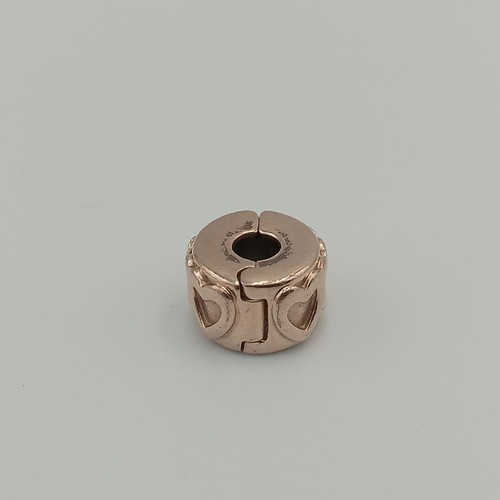 Pandora 781978 MET ALE Rose Gold Plated Band of Hearts Bead Clip Charm - Picture 4 of 9