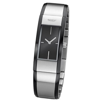 Armbanduhr Metallband schwarz silber GM-2101 Damen Uhr Analog Regent URGM2101