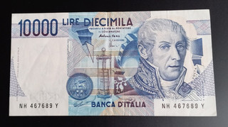 Italien 10000 Lire 1984 1998 Volta Banknote Geldschein Papiergeld
