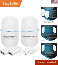 Bridge Ubiquiti LOCO5AC PRE-CONFIGURED, Bundle of 2 Ubiquiti Nanostation LOCO...