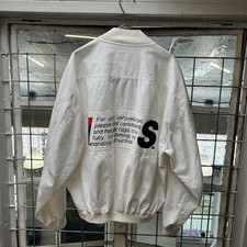 Issey Miyake Issey Sport AW1988 Care Label Bomber Jacket White Fits M-L 