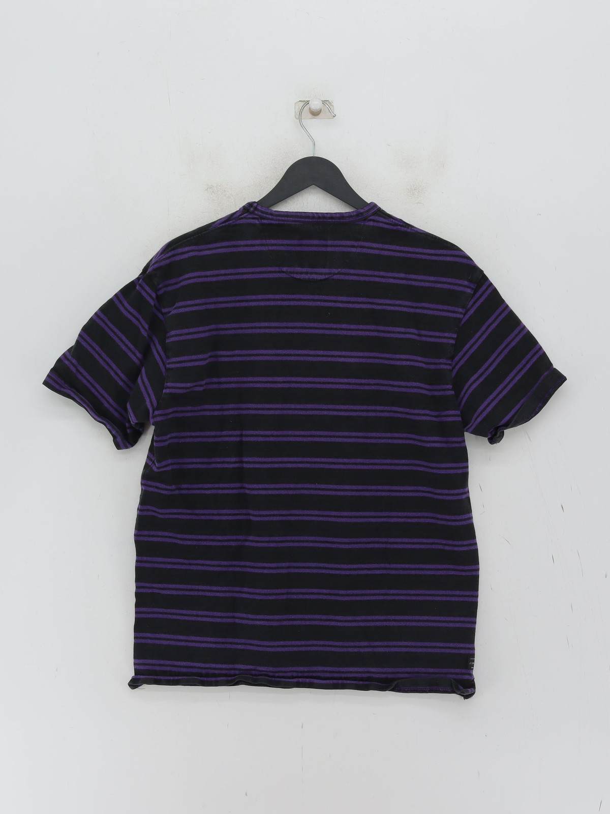 10 T shirt uomo profonda M nera a righe 100% altra basic