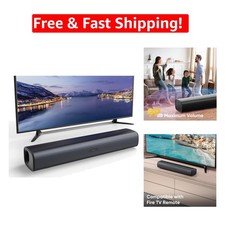 60w Wall-Mountable Soundbar with Bluetooth  3 Sound Modes for Home Theater