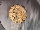1914 2 1/2 2.5 Dollar Gold Indian Head Quarter Eagle NICE COIN!