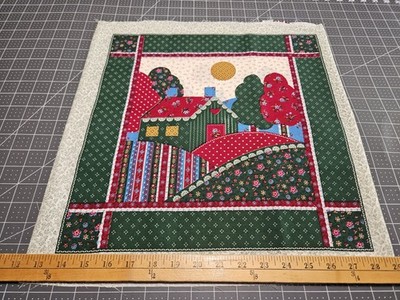 VTG Cranston Farmhouse Cotton Panel 17x17 Grandmacore COTTAGECORE 