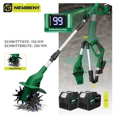 21V Akku Bodenhacke Bodenfräse Gartenfräse Elektro Kultivator Faltbar Für Makita