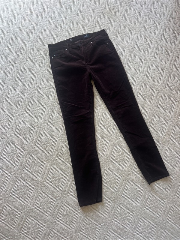 ag adriano goldschmied Prima Cigarette Leg Brown Cord 28r
