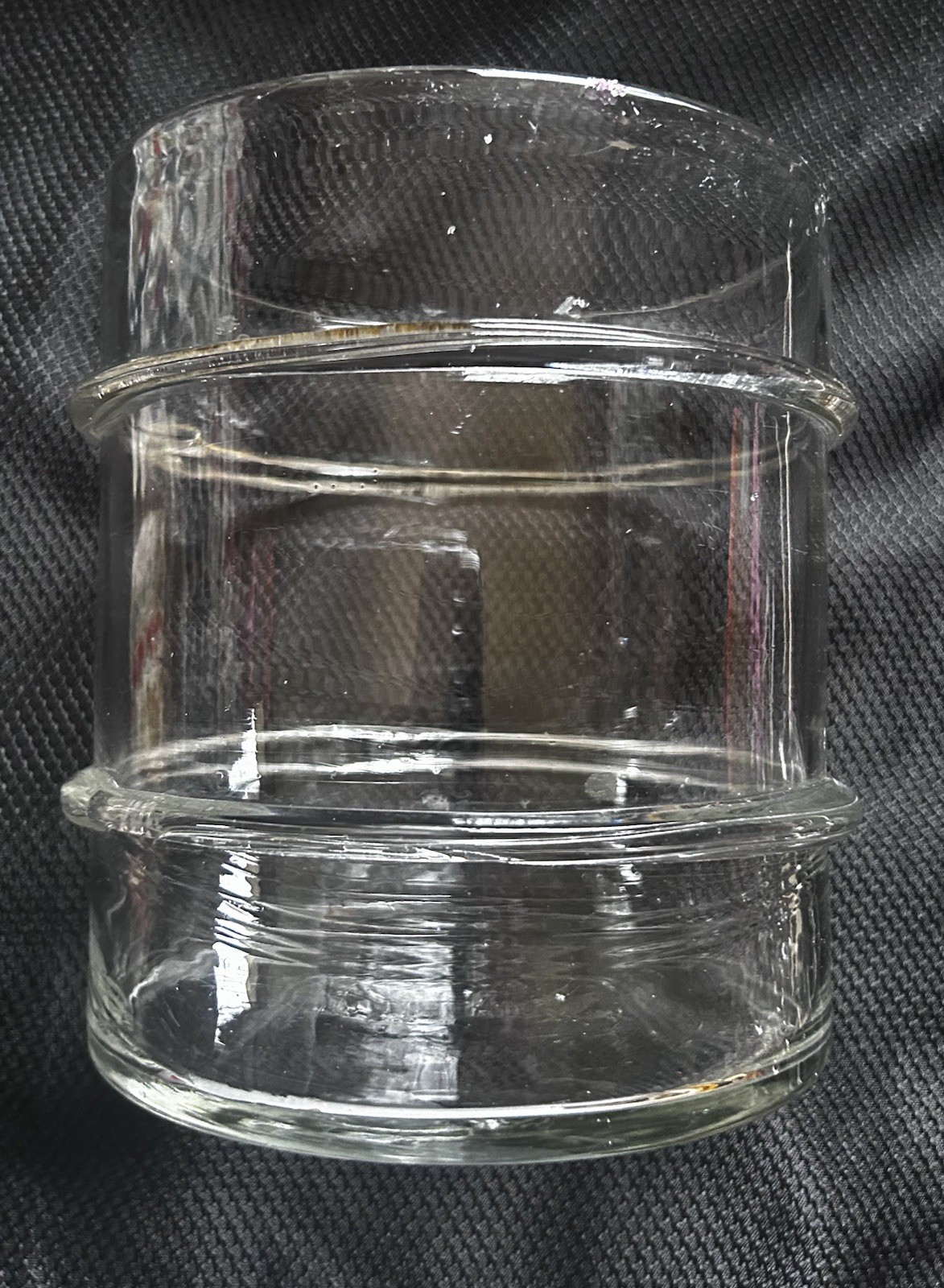 19TH C ANTIQUE  AMERICAN GLASS APOTHECARY JAR W/ APPLIED RINGS