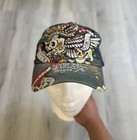 Ed Hardy Snapback Trucker Hat New York City Kills Slowly Bejeweled Black Mesh — photo 2