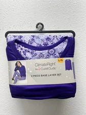 2-Piece ClimateRight by Cuddl Duds Women’s L Base Layer Top and Legging Set