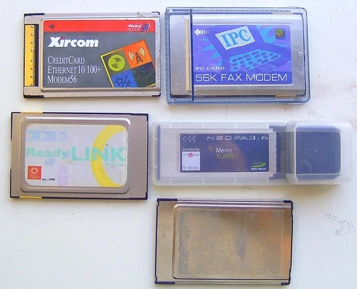 rockwell 56k fax modem ,Merlin XU870, ReadyLink PCMCIA,XIRCOM CREDIT CARD ETHERN