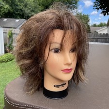 Cabeza Maniquí de Práctica de Cosmetología Burmax Debra, Usada Excelente Estado