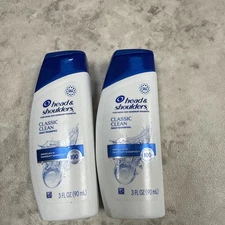 Head and Shoulders classic clean anti dandruff shampoo 3 oz travel size lot of 2
