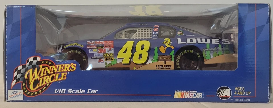 2002 Winner’s Circle 1/18 #48 Jimmie Johnson Looney Tunes Chevy - Image 2 of 4