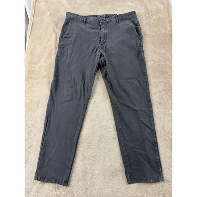 Mott & Bow Twill Chino Charles Pants Mens 36 Dark Grey Good Condition