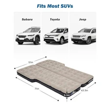 JOYTUTUS SUV Air Mattress Camping Bed,3.0 Thickened Flocking Car Camping