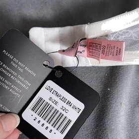 Agent Provocateur Size 32C Love Strapless Bra White Straps Padded Bridal