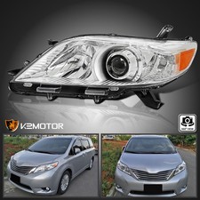 Leftdriver Side Fits 2011-2020 Toyota Sienna Halogen Projector Headlight Lamp Leftdriver Side Fits 2011-2020 Toyota Sienna Halogen Projector Headlight Lamp