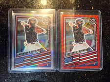 2026 Panini Prizm Stars & Stripes Anderson Kaufman SP Silver Red Disco #183