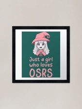 Just A Girl Who Loves Osrs Old Scho Framed Wall Art Poster Canvas Print Picture