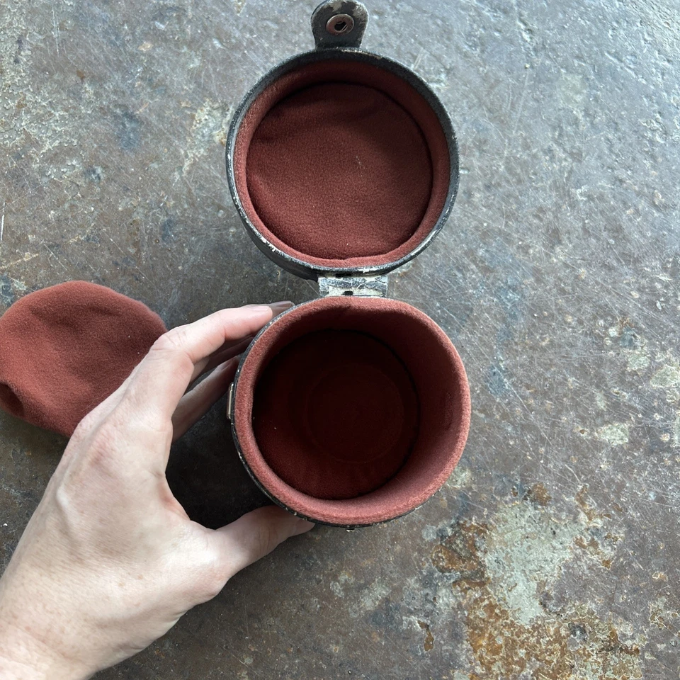 NIKON NIPPON Kogaku Tokyo LENS Case Black Leather Medium For 50mm - Image 3 of 4