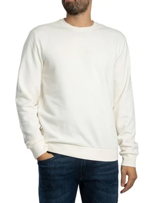 EA7 Pour des hommes Sweat-shirt avec logo Back Box, Beige - Photo 1/4