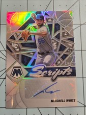 MITCHELL WHITE 2022 PANINI MOSAIC BASEBALL SILVER PRIZM SCRIPTS AUTO