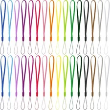 Assorted Colorful Nylon 32pc Hand  Wrist Strap Lanyards - Lightweight, For Phon
