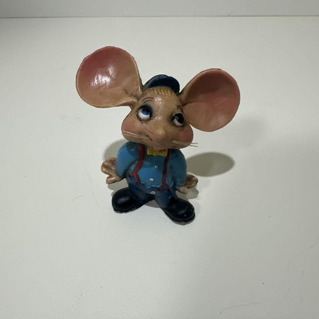 Vintage Topo Gigio Figure Doll, 1970s Retro Japanese Anime Character Collectible