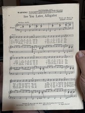 56 R. Guidry Advance Sheet Music Bill Haley See You Later Alligator