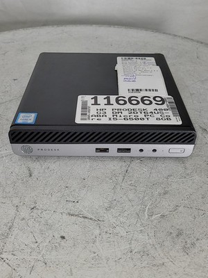 HP PRODESK 400 G3 DM 2DT64US-ABA Micro PC Core I5-6500T 8GB SEE NOTES