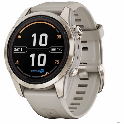 Simpletek Fenix 7s Pro Sapphire Titan Gold Smartwatch GPS 42 mm 10 ATM