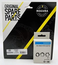 NEW Magura Storm HC Disc Brake Rotor 180mm 6-Bolt Silver w/Shimano Rotor Adapter
