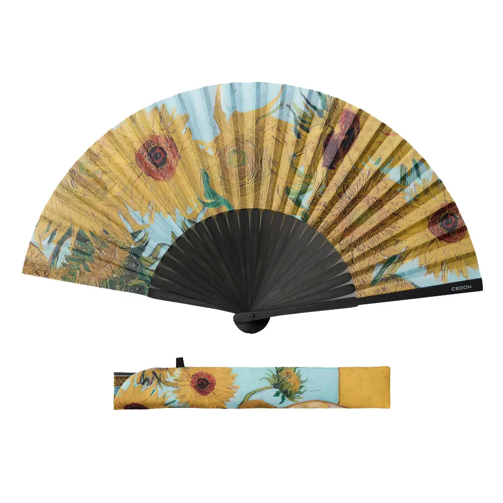 Cedon, Handfächer, Fächer van Gogh, Sonnenblumen, Mehrfarbig - Image 2