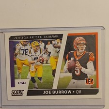 Panini 2021 Score Joe Burrow #CC1 Collegiate Champions Football Card LSU Bengals
