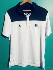 Jordan Dri-Fit University of Michigan Polo Shirt Men’s M – Navy/White – Jumpman
