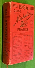 Guide Michelin Rouge 1954  - Etat Moyen.