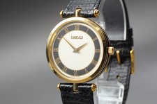 [Near MINT] Vintage GUCCI 2000M 30mm Black Dial Roman Quartz Men's Watch JAPAN