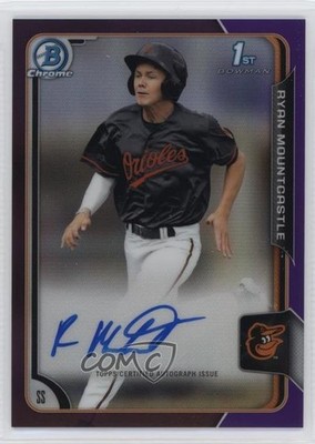 2015 Bowman Draft Chrome Pick Purple Refractor 66/250 Ryan Mountcastle Auto 0b5f