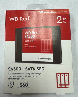 Brand New Sealed WD Western Digital Red SA500 NAS 2TB Internal SATA 2.5'' SSD