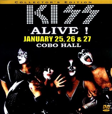 Kiss '' Alive! Cobo Hall 1976 '' All 3 Nights/3 dvd Set 