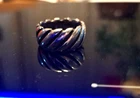 Vtg Tiffany & Co .925 Sterling Silver Band 1995 Size 6-6 1/4 Unisex Striped 7g