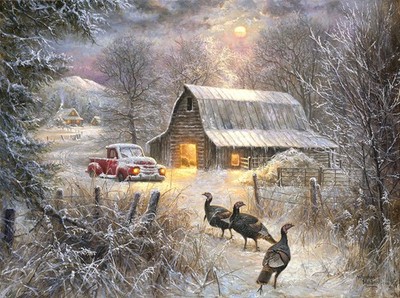 Turkey Road 1000-Piece Winter Jigsaw Puzzle (20x27)