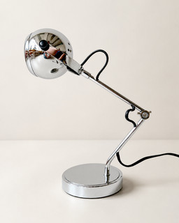 Desk Lamp Light Design 60s 70s Chrome Vintage Style Table Lamp Mid