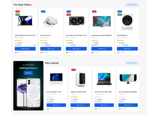 Mega Electronics Shop Website Design with Free VPS Web Hosting and Installation - Picture 2 of 5