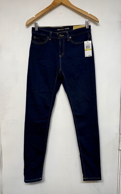 Michael Kors Izzy Skinny Dark Wash Stretch Jeans Women's  Size 4 Mid-rise